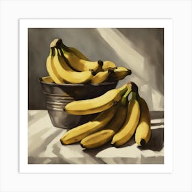 Bananas In A Bucket Art Print