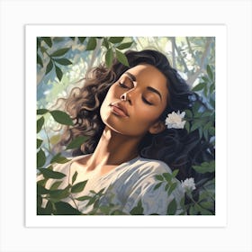 Tranquil And Serene Woman Art Print