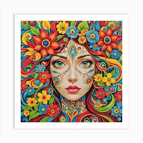 Flower Girl Art Print