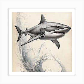 Great White Shark Art Print