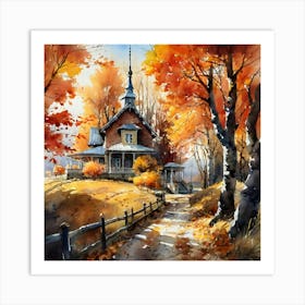 Autumn House 2 Art Print