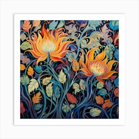 Lotus Flower Painting Art Print