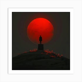 Man On A Hill Art Print