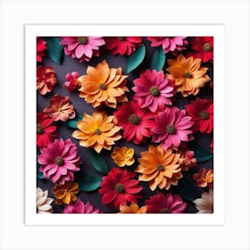 Paper Flowers 8 Art Print