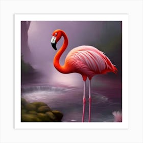 Flamingo Flair Art Print