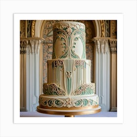 Deco Wedding Cake Art Print