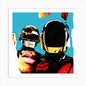 Daft Punk Pharrell Williams Get Lucky Illustration Art Print