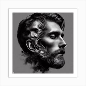 Man'S Head Art Print