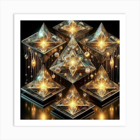 Crystal Pyramids Art Print