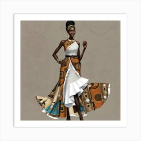 African Dress Art Print