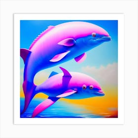 PINK DOLPHINS Art Print