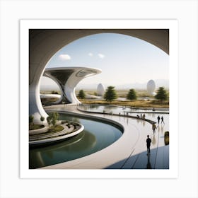 Futuristic City 317 Art Print