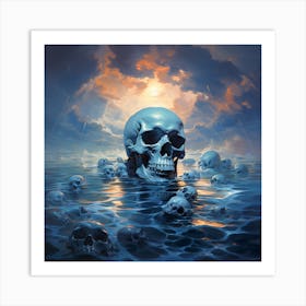 Skulls In The Water Art Print