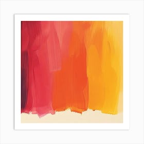 Abstract Orange Tones to Red Art Print