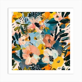 Abstract Floral Painting 3 Art Print