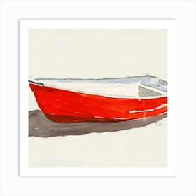 Red Boat 2 Art Print