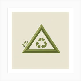 Recycling Triangle Art Print Art Print