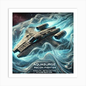 Aquasurge Recon Fighter Evading Detection Art Print