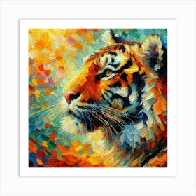 Tiger impressionism Art Print