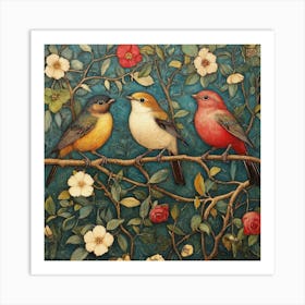 Birds On A Branch Art 32 Art Print