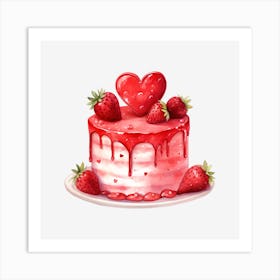 Strawberry Cake 8 Art Print