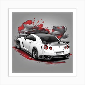 Nissan Gtr Art Print