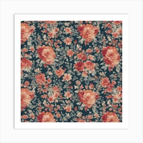 Fabrics With Floral Pattern Background 855415581 Art Print