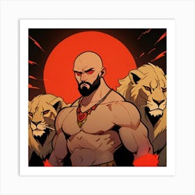 King Of Lions 2 Art Print