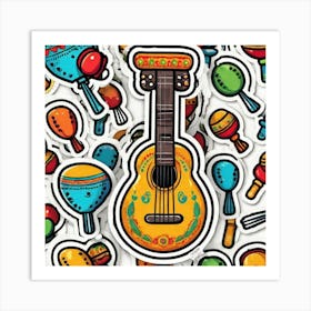 Mexican Guitar 21 Art Print