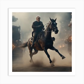 Man On Horseback Art Print