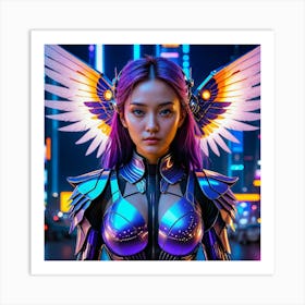 Asian Girl With Wings 1 Art Print