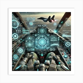 Void Predator Ace Pilot Cockpit Converted Art Print