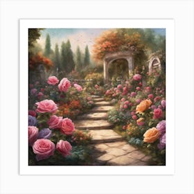 Rose Garden 2 Art Print
