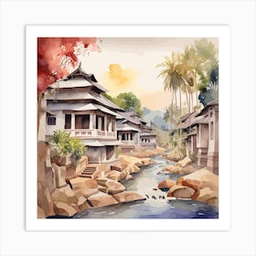 Temple Art 1 Art Print