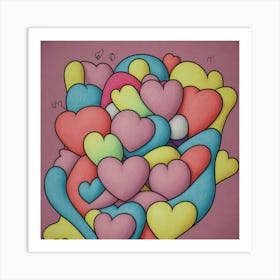 Hearts Stock Videos & Royalty-Free Footage Art Print