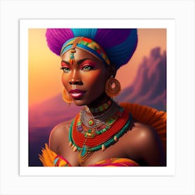 African Beauty Art Print