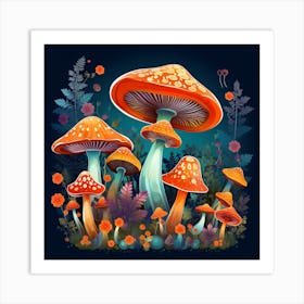 Mushroom Forest 4 Art Print