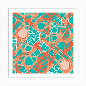Abstract Pattern Art Inspired By The Dynamic Spirit Of Miami's Streets, Miami murals abstract art, , 103 Art Print