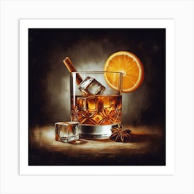 Iced Whiskey Art Print