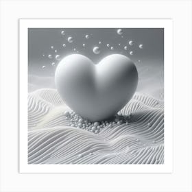 Heart In The Sand Art Print