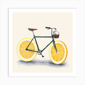 Lemon Bicycle Art Print