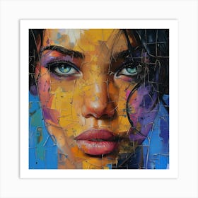 'A Woman With Blue Eyes' Art Print