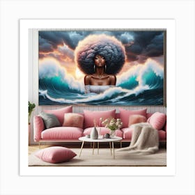 Afro Wave Art Print