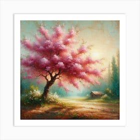 Cherry Blossom Tree Art Print