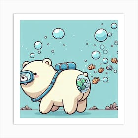 Bubble Bear Art Print