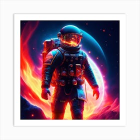 Astronaut In Space 6 Art Print