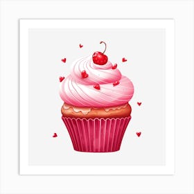 Valentine'S Day Cupcake 2 Art Print