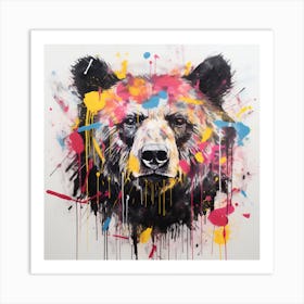 Bear Splatter Art Print