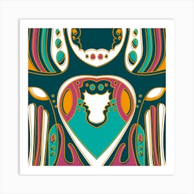 Abstract Heart Art Print