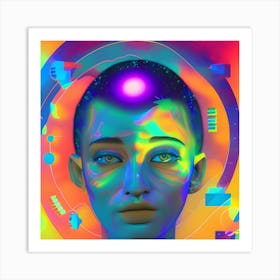 Psychedelic Portrait Art Print